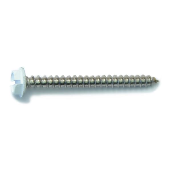 Midwest Fastener Sheet Metal Screw, #10 x 2 in, Painted 18-8 Stainless Steel Flange Hex Head 10 PK 71054 - main